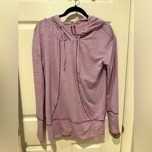 Zella XS purple stripe running hoodie